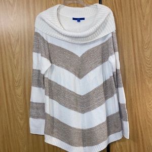 Apt. 9 cowl neck sweater. Tan/cream colored. Size L